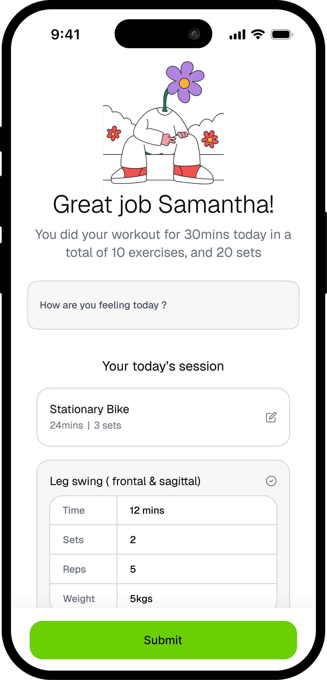Log workout data feature illustration