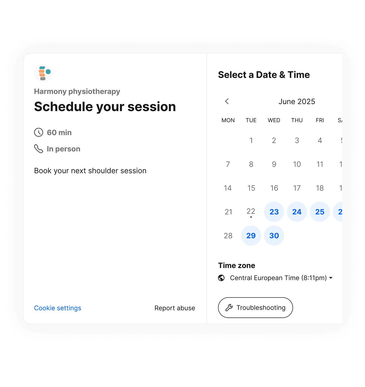 Clients manage schedule feature illustration