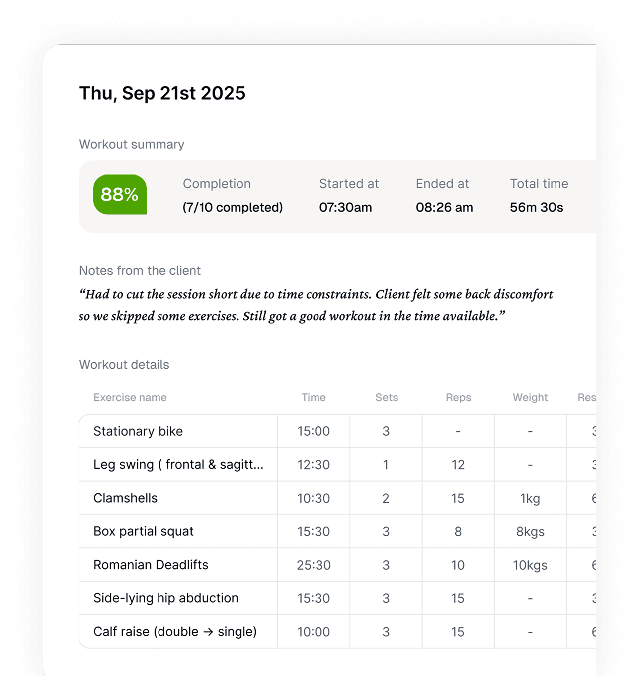 See session details feature illustration